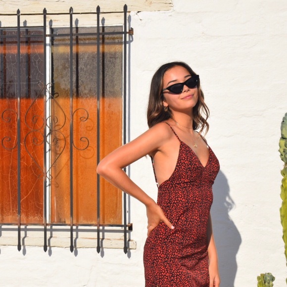 Princess Polly Clement Maxi Dress Red Leopard - Picture 3 of 3